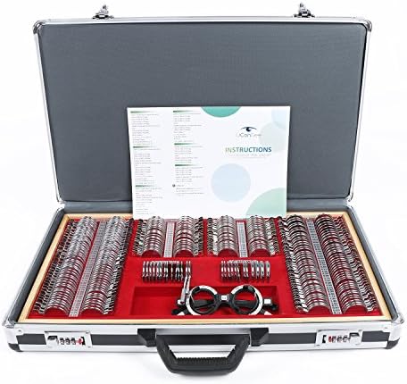 UCanSee High Qualtiy 266 Trial Lens Set Optical Kit Metal Rim Wood Frame Aluminum Box