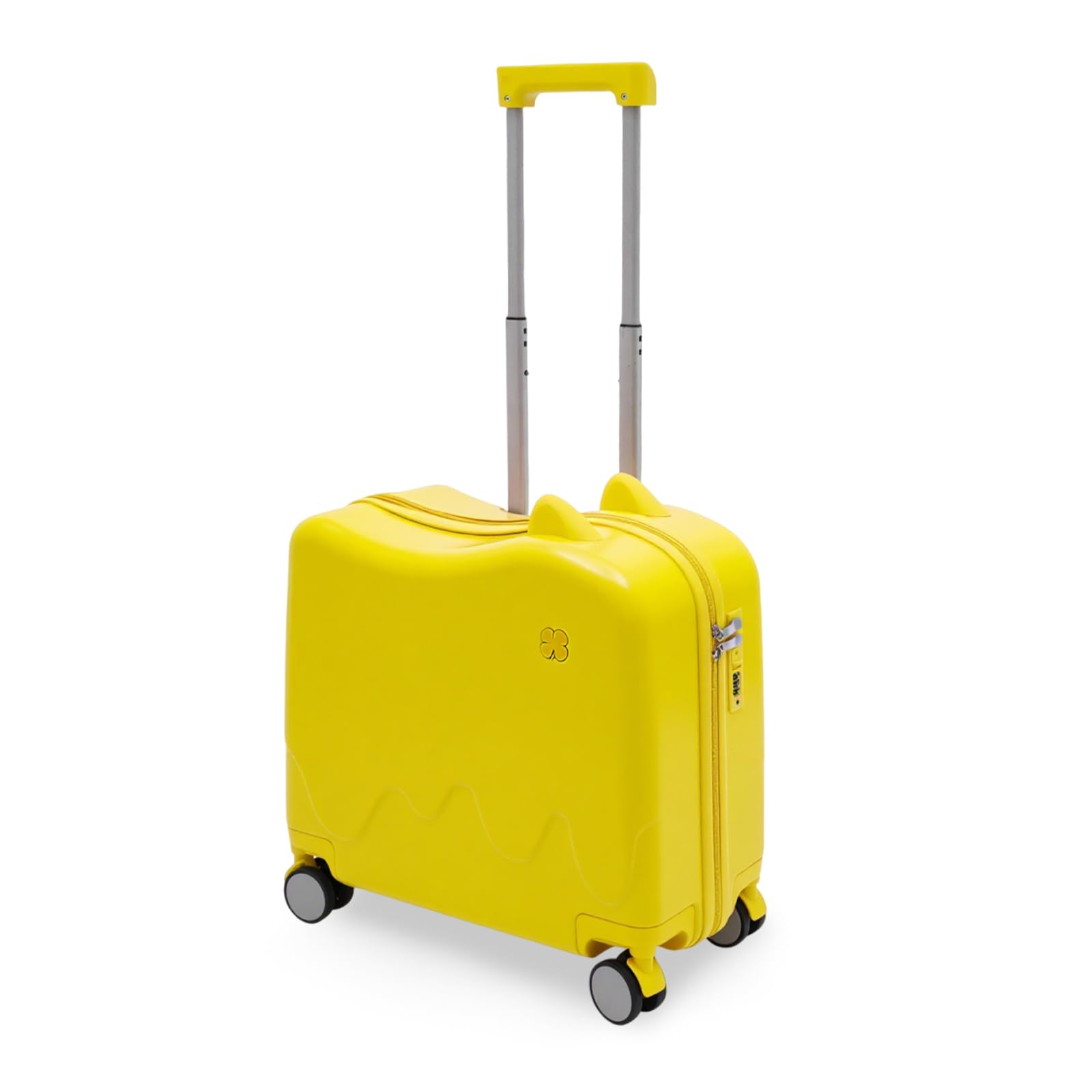 Kinderkoffer Zum Draufsitzen Gelb – Kinder Trolley Reisekoffer Mit Zugstange & Passwortschloss 3-6 Jahre