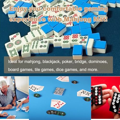 Mantel Antideslizante para Mahjong Beige 80x80 cm miniatura 3