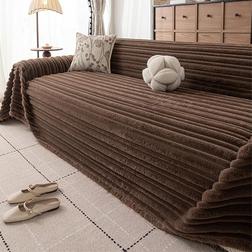 Couverture de canapé résistant aux griffes de chat, grand format peluche 180 * 320CM - 2