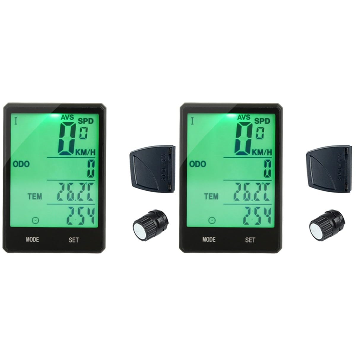 2 Piezas Velocímetro con Cable para Bicicleta Velocímetro De Luz De Fondo Computadora para Bicicleta Black SUPVOX