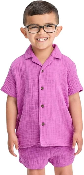 Cat & Jack Baby Boys & Toddler Boys Short Sleeve Gauze Woven Shirt-