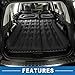 A ABSOPRO Inflatable Car Air Mattress Back Seat Bed SUV Air Mattress Thickened and Double-Sided Flocking Travel Camping Bed with 2 Pillows and Electric Pump 76