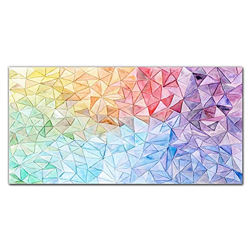 Tableau géométrie trio Coloray impression sur toile 120x60cm pour décoration murale