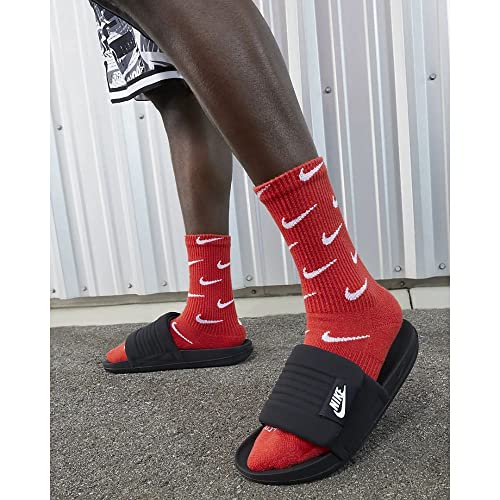 Nike mens OFFCOURT ADJUST SLIDE BLACK/WHITEBLACK Slide Sandal 6 UK