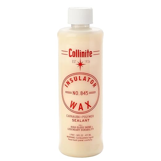 Collinite 845 Insulator Wax-Easy to Use Carnauba+Polymer Wax Sealant-High Gloss Shine+Durable Hydrophobic Beading & Long Lasting Paint Protection for Cars/Boats/Trucks/RVs & Motorcycles (16 fl oz)