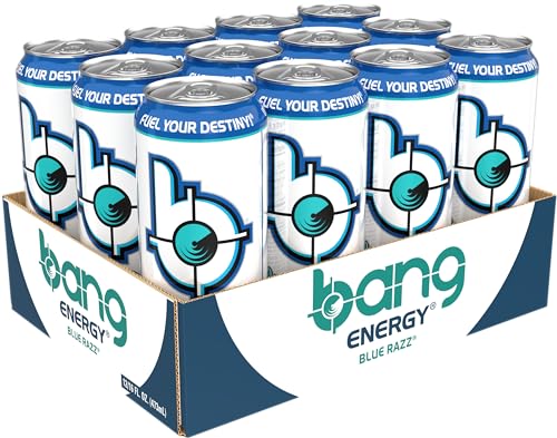 Image of Bang Energy Blue Razz, Sugar-Free Energy Drink, 16-Ounce | Pack of 12