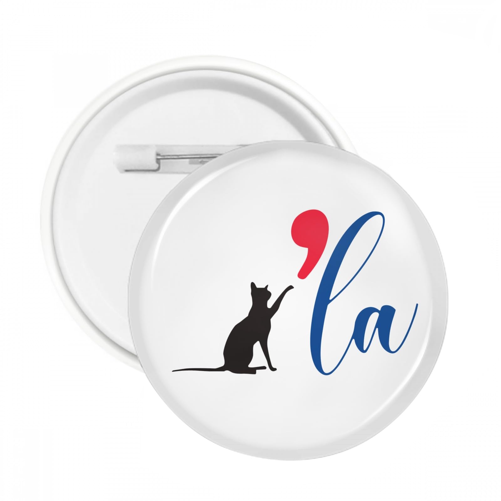 Retro Cat Comma La Kamalas Harriss For President 2024 Brooches 5pc Womens Fashion Badge Buttons Pins Funny Art Decor Button Badge Decors