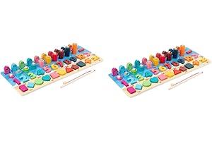 FAVOMOTO 2 Sets Logarithmic Board Game for Geometric Shape Recognition, Color Matching,...