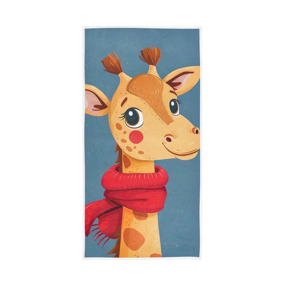 LSRCPD Cartoon Giraffe Hand Towel, Bath Hand Towel 15 x 30 Inches, Soft Towels