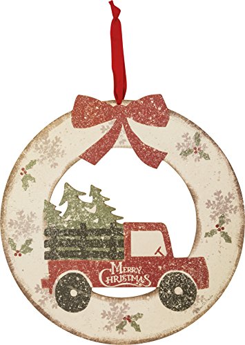 Primitives-By-Kathy-16-Inches-x-1650-Inches-Wood-Merry-Christmas-Wreath Primitives By Kathy 16 Inches x 1650 Inches Wood Merry Christmas Wreath