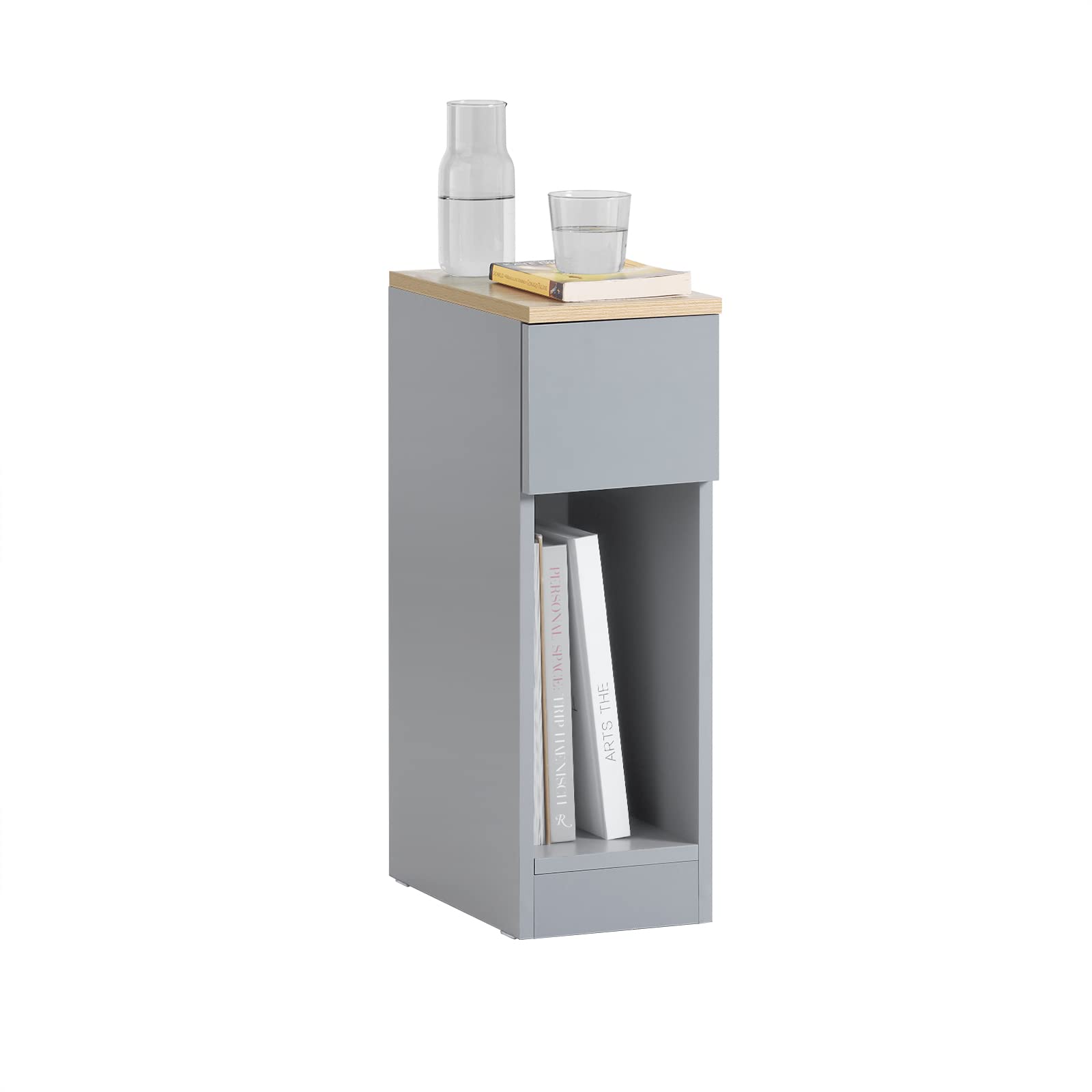 SoBuy Mesa Escritorio Plegable con 2 Cajones y 1 Estante Mesa Plegable para Computadora con 3 Compartimentos de Almacenamiento de Trabajo Blanco 63 x 67 x 93 cm FWT109-WN ES