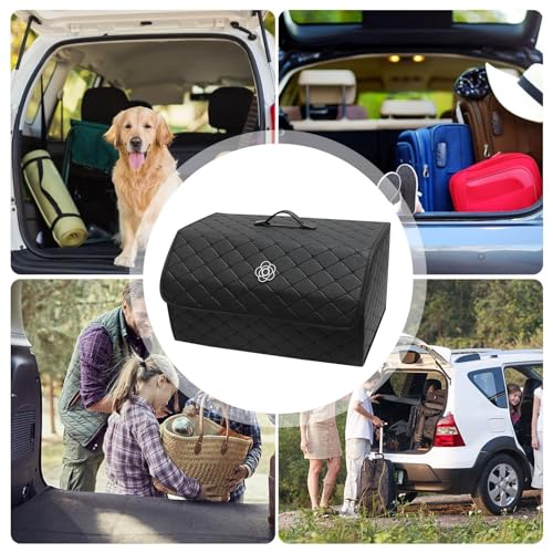 Coffre de rangement pour voiture avec organiseur pliable et conteneur compact - 5