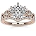 1CT-3CT Round Cut Moissanite Bridal Ring Set for Women Solitaire Bridal Handmade Ring, Promise Gifts for Her (1.5 CT, Rose)