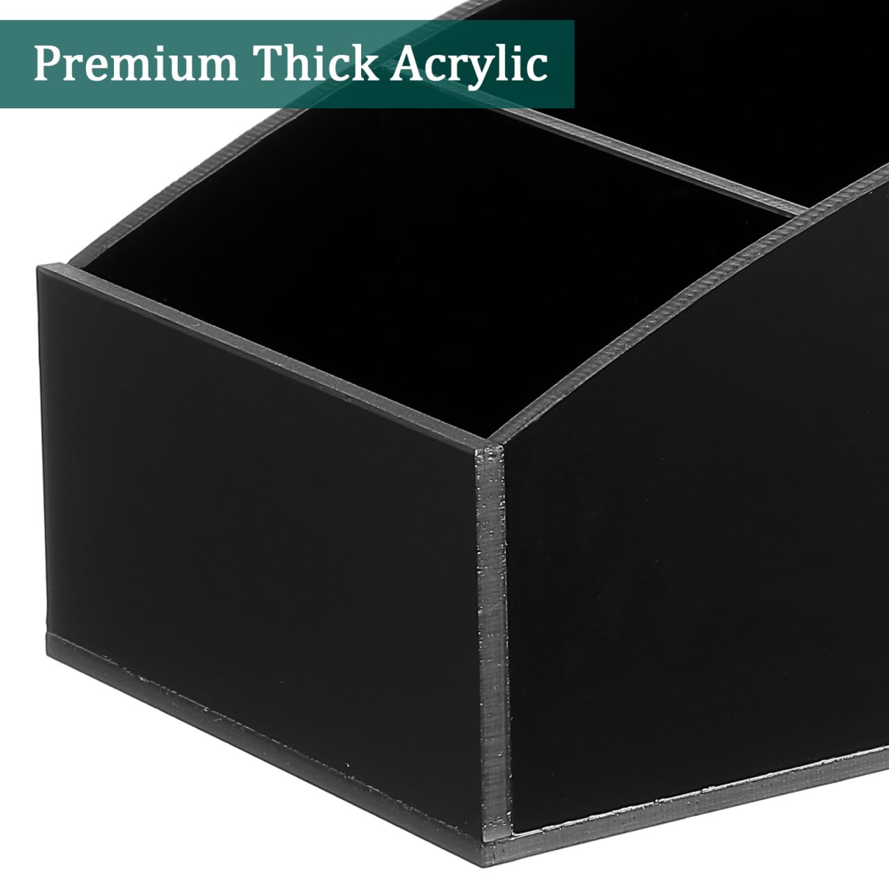 SOIMISS 3 Niveles Caja De Te Infusiones Organizador Acrílico Negro Para Café Especias Azúcar Estaciones Soporte Sobres Almacenamiento Encimeras Cocina Hotel Restaurantes Despensa Bar Length 4.91 Inch