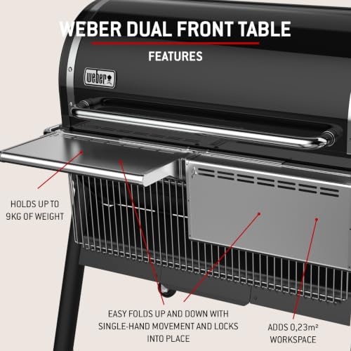 Plan de travail frontal pour barbecue Smokefire EX6 GBS WEBER Etagère en acier inoxydable 2250 cm2 Métal - vue 7