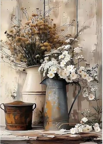 Image of MYBISYMQQ Flower Stamped Cross Stitch Kits, DIY Flowers Cross Stitch Ornament Kits for Adults Beginners, Counted Embroidery Needlepoint Kits Home Decor Cross Stitch Patterns 15.7x11.8 inches