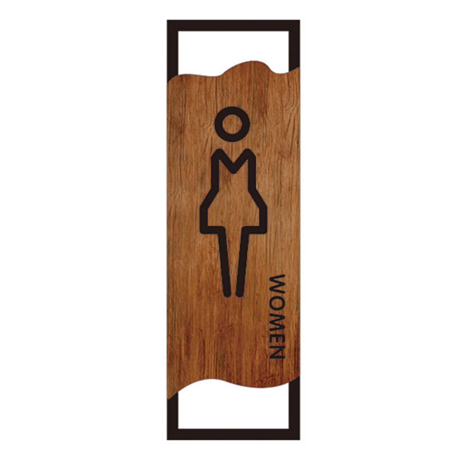 VNVFJKLO restroom sign, Men's and Women's Restroom Signs, 3D Acrylic Raised Icons, Bathroom Door Sign Decor, for Offices, Businesses, and Restaurants(A)