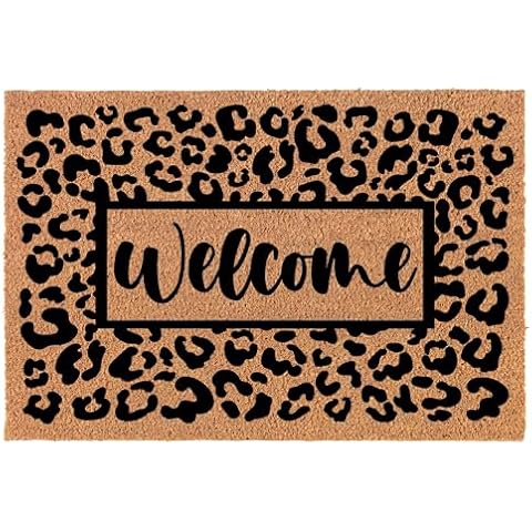Welcome Leopard Print Doormat by MIP Cover