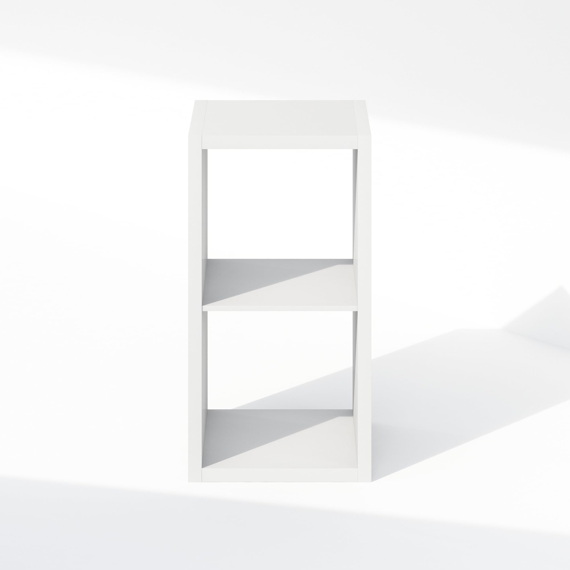 Furinno Cubic Offenes Rückwand-Multifunktionsregal für Kleidung & Schrankaufbewahrung, 2-Fächer, Weiß