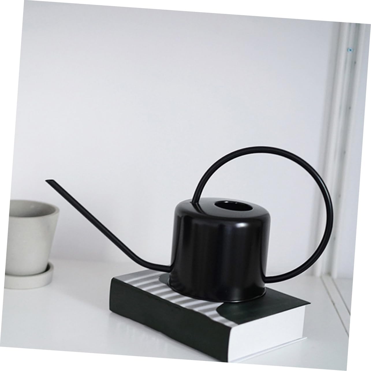 UPKOCH Regadera Ligera Superficie Lisa para Plantas de Acero Inoxidable Capacidad de 1.3l para Riego en Jardinería y Plantas Exteriores