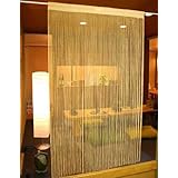 【在庫限り】のれん 花粉・ほこりキャッチ コードスクリーン ひものれん ベージュ 幅100cm×丈170cm 日本製