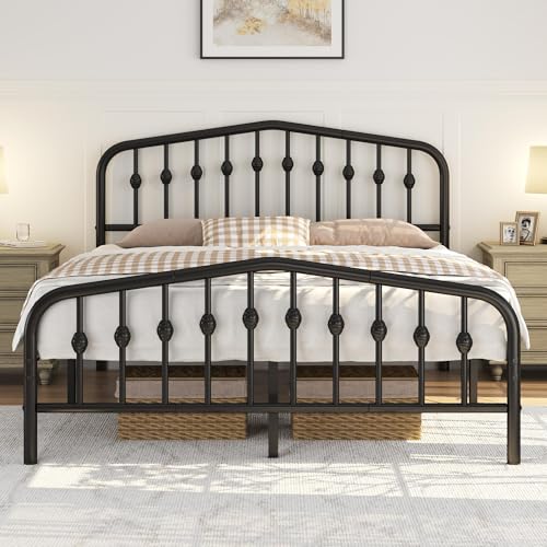 Yaheetech Metal Bed Frame Queen Size Metal Platform Bed...