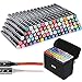 Produktbild Zekkai Marker Filzstifte,80 Farbige Graffiti Stifte Marker Set Fettige Mark Farben Twin Tip Textmarker Markerstifte Set für Studenten Manga Kunstler Design Schule Drawing