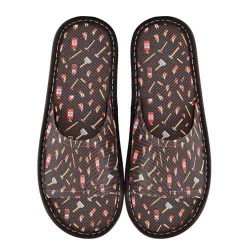 KLL Spa Shower Slippers Indoor Outdoor Ultralight Cozy Open Toe Home Shoes for Guest, Hotel, Travel, Airplane