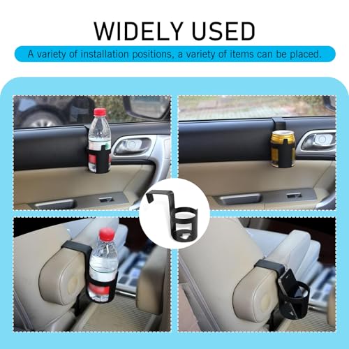 Portavasos para carro 2 piezas negro universal miniatura 6