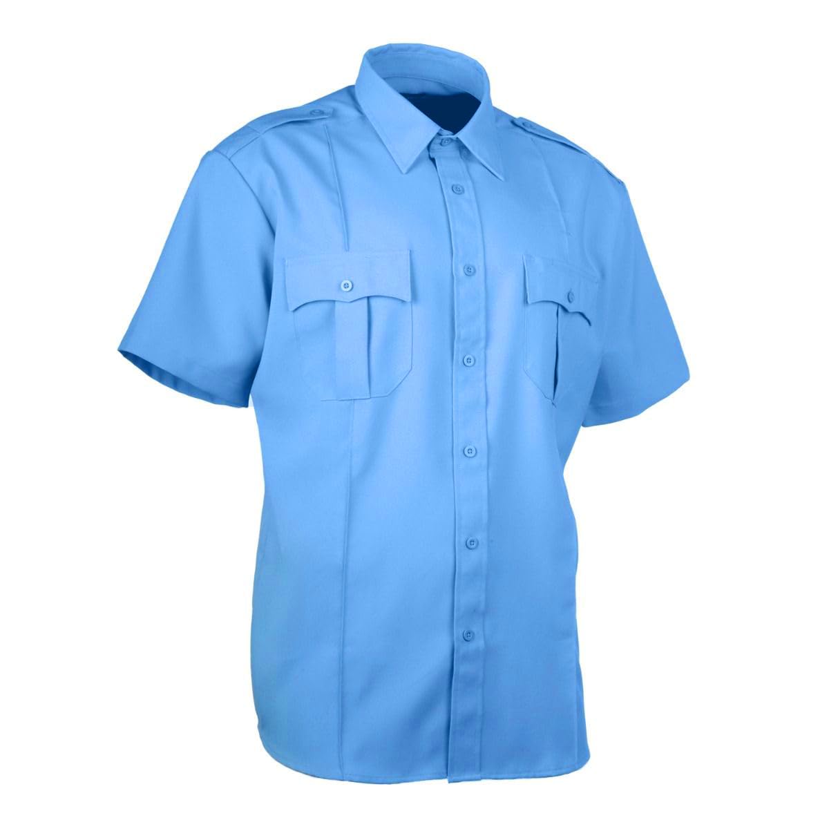 First Class 100% Polyester Short Sleeve Men's Uniform Shirt White