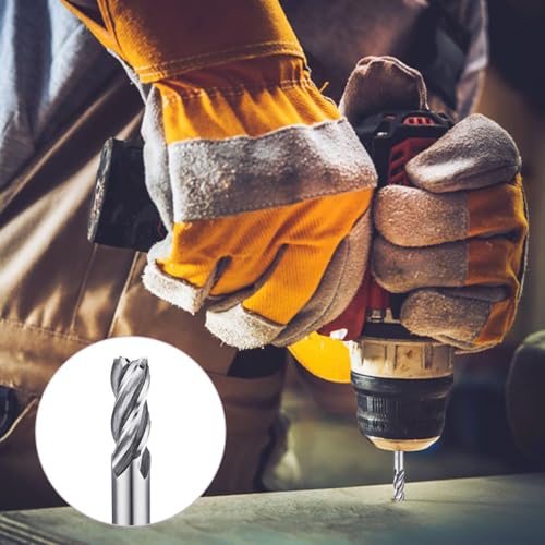 Image of NACX 1 /8 inch HSS Spiral End Mill Milling Cutter, 1 /4 inch Shank High Speed Steel Straight Drill Bits Cutter Tool for Wood Aluminum Steel Titanium Plastic, 4 Flute, 5Pcs