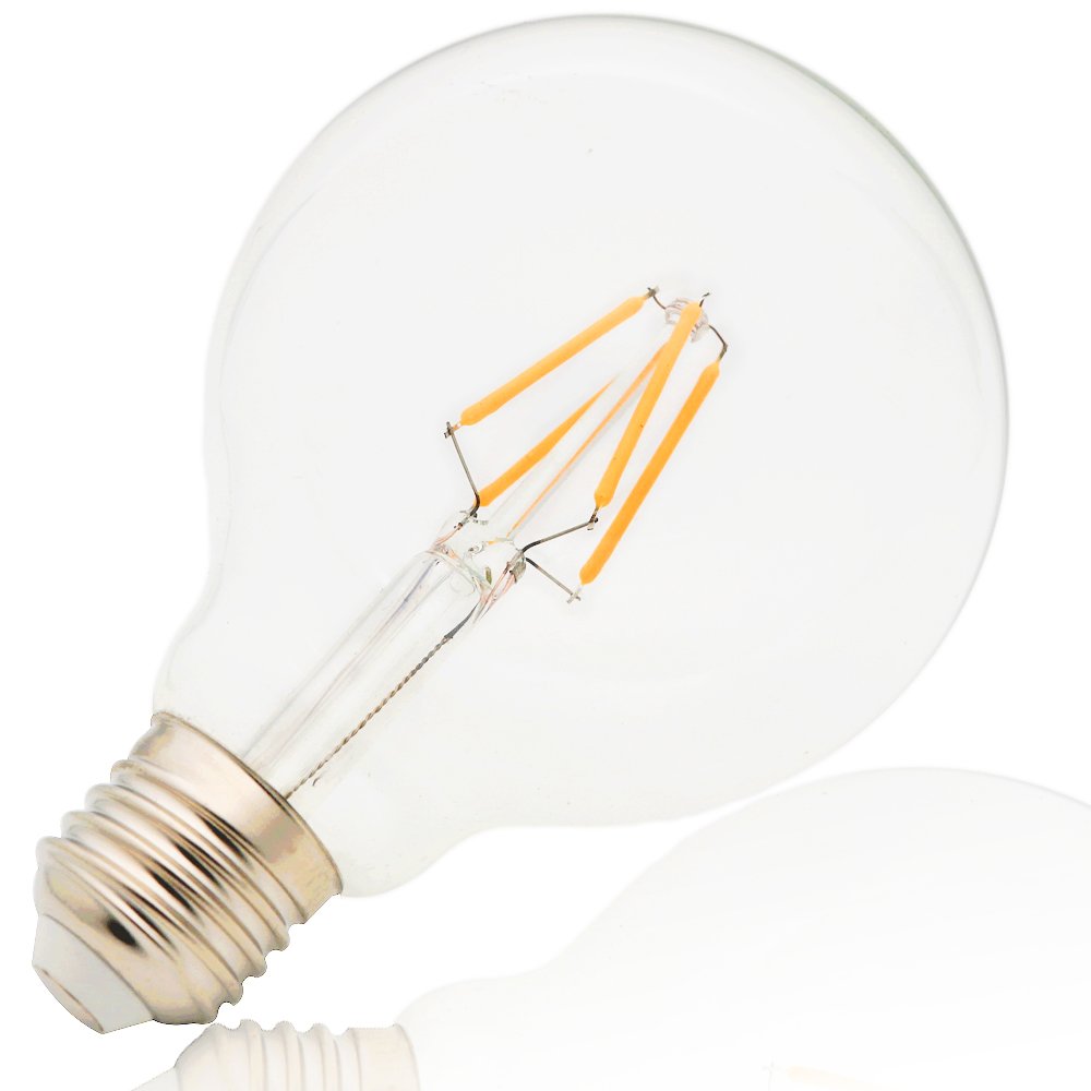 Opakowanie 10 szt. , żarówka LED Edisona G95 kulista żarówka winna 4 W oświetla lampę (E27, AC 220 V, 360 lm) ciepła biel 2200 K ściemniana