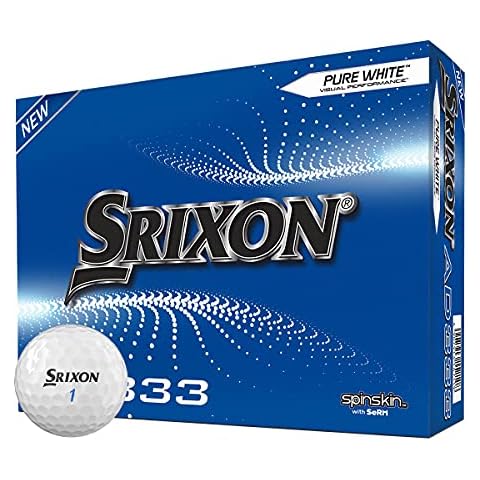 Srixon AD333 Golf Ball, Men, White, 12 Balls Cover