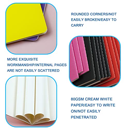 Rinrda 60 Pack Mini Notebooks 3.5X5.5 In,Mini Journals Memo Notepads For Kids, Small Pocket Notebook Set, 12 Colors For Students, Traveler, School Supplies, 3.5X5.5 Inches, 30 Sheets/60 Pages #TOP3