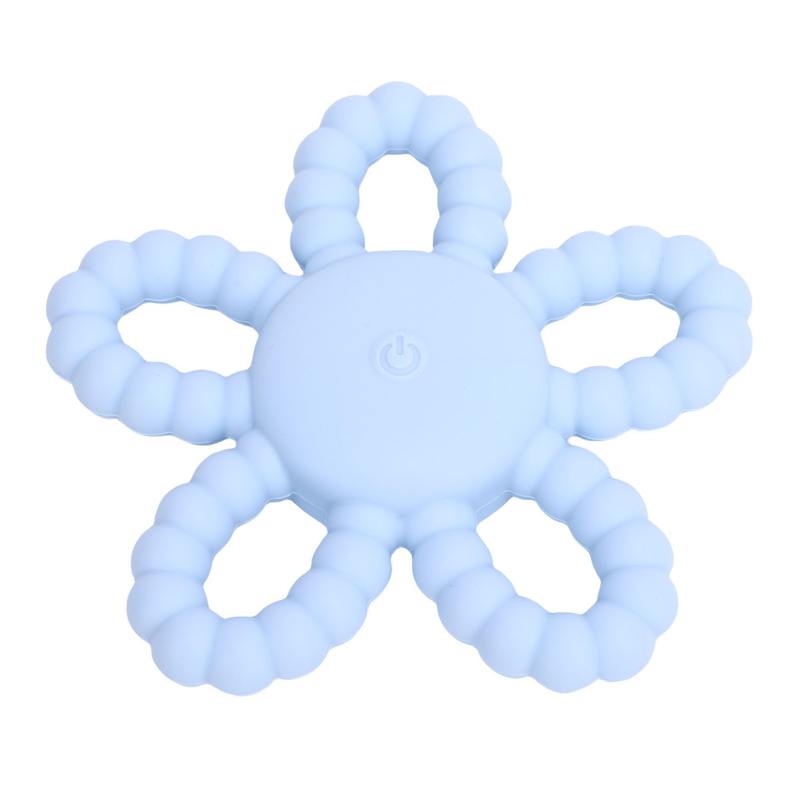 Generic Vibrating Sensory Chew Toy Textured Massage Silicone Teether Easy Grasp for Babies 6-12 Months Old, Easy to Clean (Sky Blue) — view 4