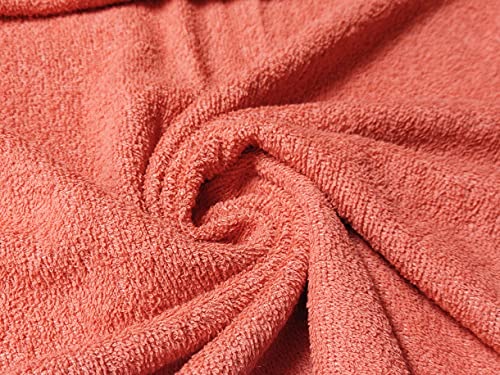 Tissu éponge double face coton pêche pour vos moments de bien-être et linge de bain fait maison