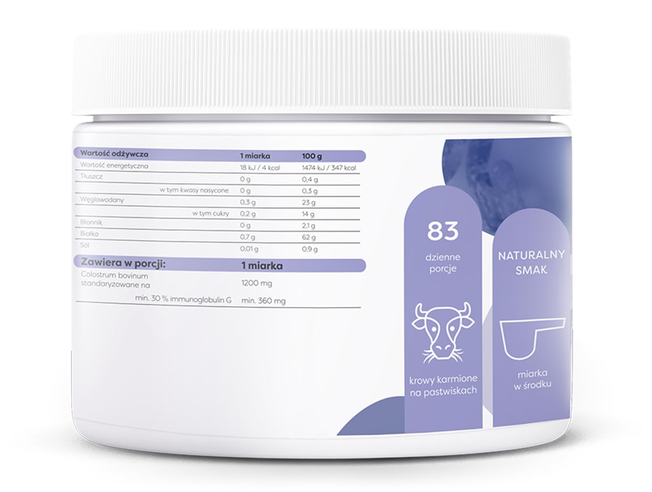 Osavi Colostrum 1200 mg - 100 g de poudre | Colostrum bovin riche en immunoglobulines G pour le soutien du système immunitaire | Renforce les défenses naturelles et améliore l'immunité