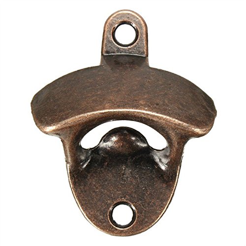 BlueMoo1 PC Mini Stainless Steel Wall Mounted Wine Beer Bottle Cap Opener-Copper
