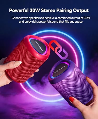Image of Portable Bluetooth Speaker Beach Essentials: IPX5 Waterproof for Outdoor /Powerful HD Sound /Dynamic Light /All Day Playtime /Wireless BT 5.3 /TWS Pairing, Travel|Camping|Pool Accessorie, School Supplies