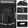 Sac à Dos Ordinateur Portable 17.3 Pouces,50L Sac à Dos de Voyage Grande Homme Femme Antivol Imperméable avec USB Charging Port PC Portable pour Loisir, Scolaire,Affaire Noir #4