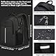 Groß Herren Laptop Rucksack 17 Zoll Laptoptasche für Schule Arbeit mit USB Ladeanschluss Wasserdicht Business Reisen Notebook Tasche Schulrucksack für Männer Frauen Jungen Teenager Schwarz