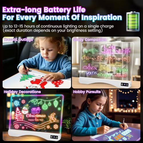 Image of PATPAT 17 Inch Rechargeable LED Drawing Board for Kids