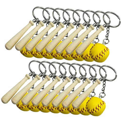 Porte-clés de baseball avec batte pour accessoiriser les sacs à dos d'école des garçons et filles