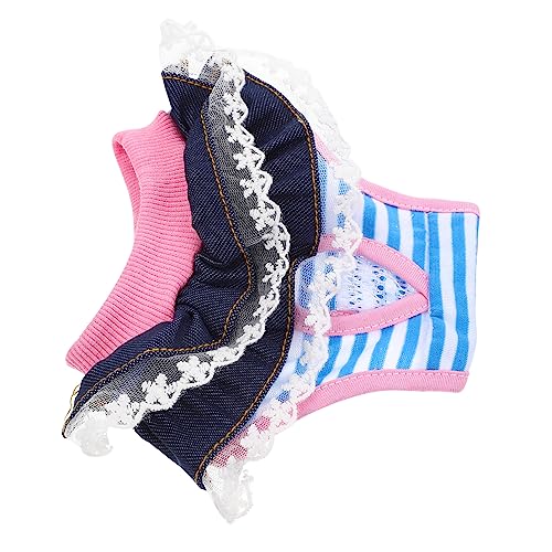 GALPADA Puppy Sanitary Panties Washable Pet Diaper for Female Dogs Comfortable Period Underwear with Stylish Lace Design for Puppies and Incontinence