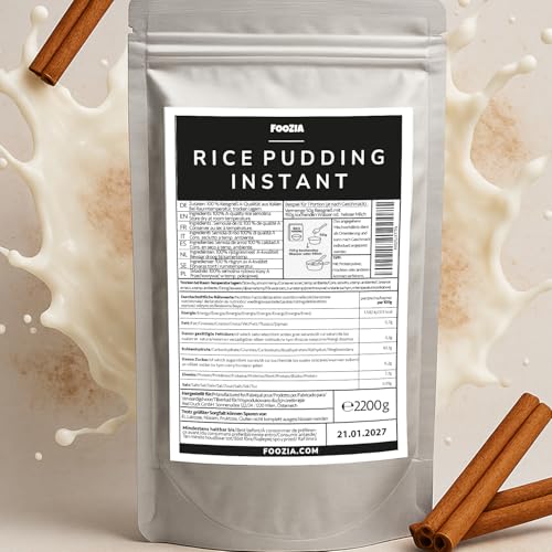 Rice Pudding 2 2kg Instant Reis Pudding Natur Vegan Ohne Zusatz von Foozia
