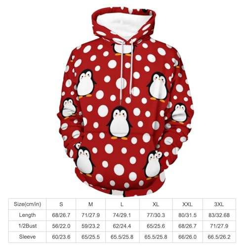 Sweats à capuche manche longue pull imprimé pingouin UMENG - 2