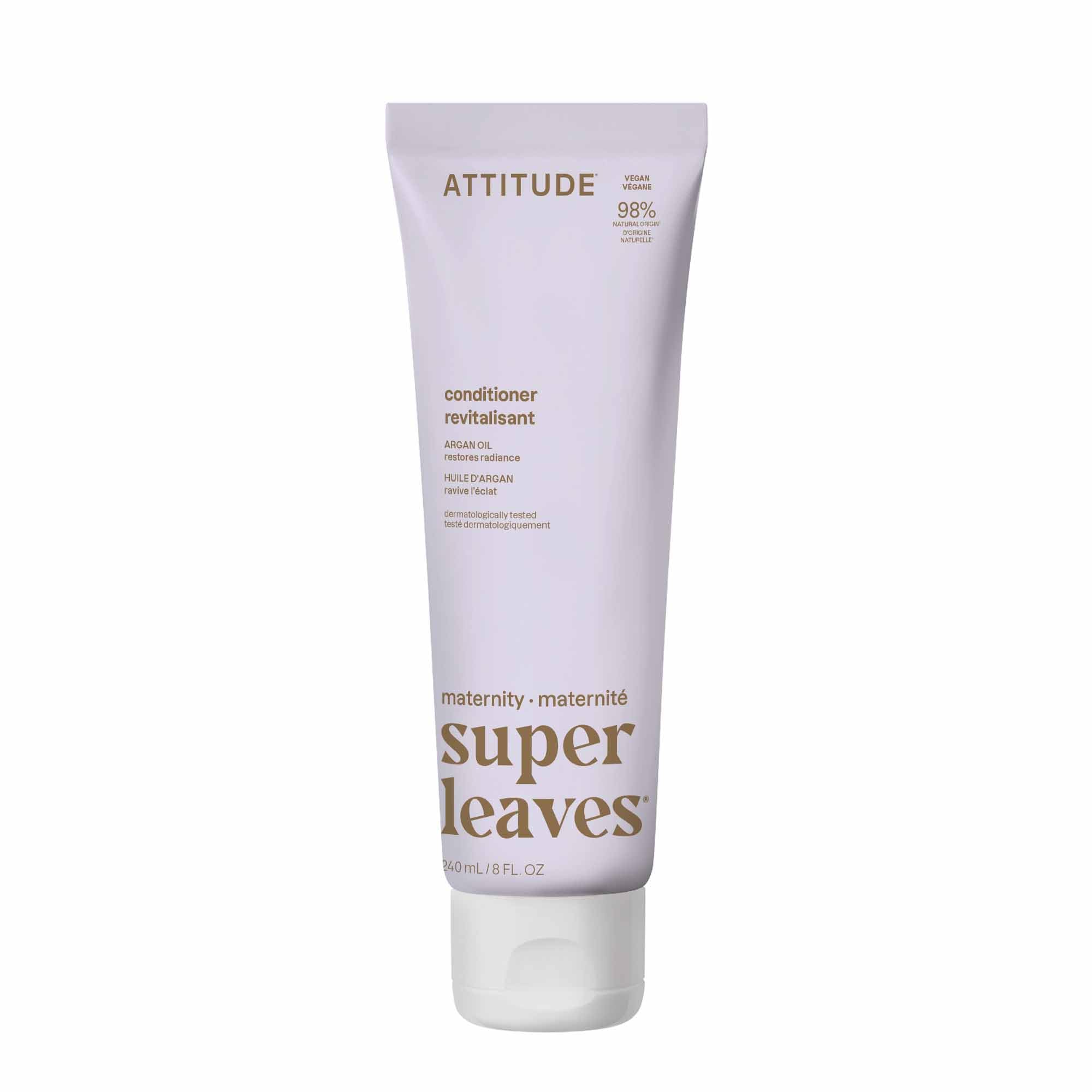 ATTITUDE Pregnancy Conditioner, Dermatologically Tested, Plant and Mineral-Based, Vegan Maternity Products, Argan Oil, 240 mL