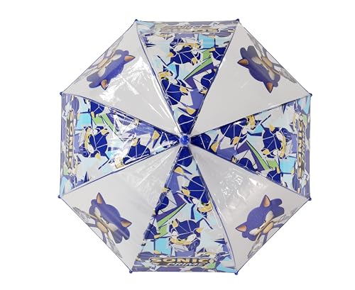 Parapluie transparent Sonic protégeant du vent et de la pluie