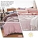 Dreaming Wapiti Duvet Cover Queen,Washed Microfiber Pink Queen Size Duvet Cover Set,Solid Color - Soft and Breathable with Zipper Closure & Corner Ties (Pink Mocha, Queen)